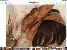 wide wired headband 100% cotton By World of Suzy B