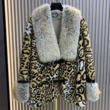 Leopard Print Faux Fur Coat