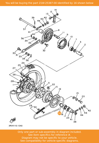 Yamaha axle sprocket - yamaha,