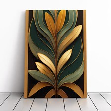 Art Deco Leaves No.3 Canvas