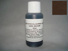 Leather colour restorer for worn faded shoes boots DARK BROWN paint dye pigment