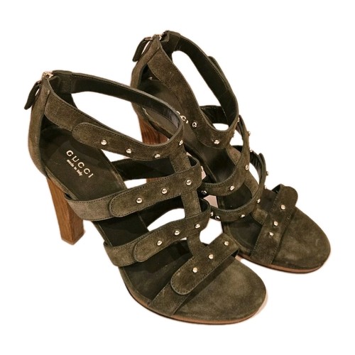 Gucci green suede gladiator - gucci,
