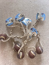 PET TOUCH DOGGY PLAY TOY ROPE BALL SET OF 5 see listing New Unused