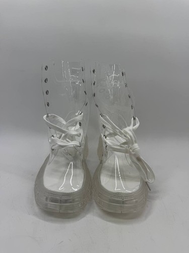 Women clear pvc lace - lace, up