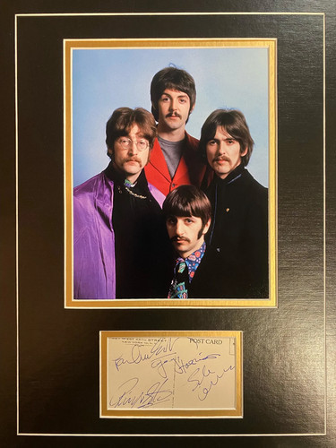 The beatles signed cut - beatles,