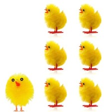 6pc Yellow Chenille Chicks