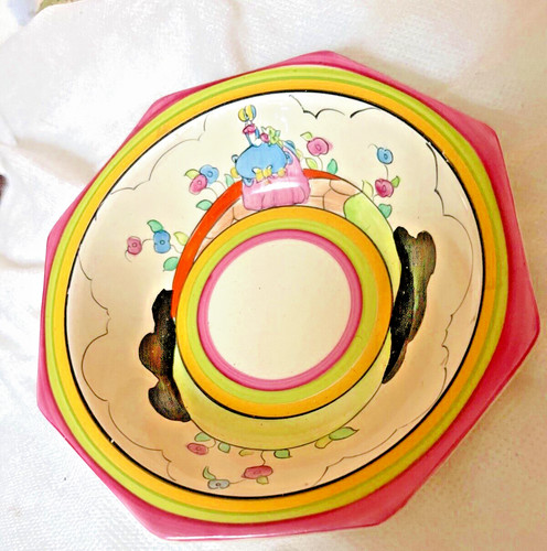 Clarice cliff octagonal - octagonal, bowl