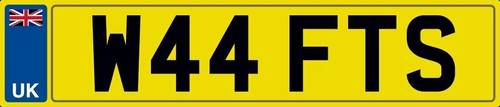 Wafts afts number plate w44 - wafts,