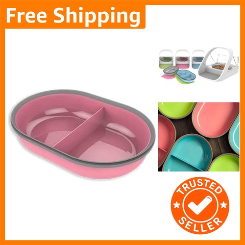 Surefeed pink split pet bowl - split,