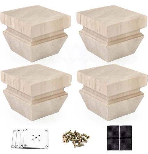 Wooden furniture legs - 4x,