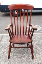 ANTIQUE GRANDFATHER FARMHOUSE CHAIR           DELIVERY AVAILABLE