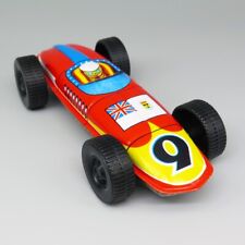 Vintage Japanese Tinplate RACING CAR England #9 Made In Japan Tin 17cm x 7cm