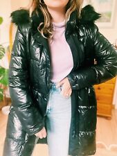 Zara Pvc Parka Trench Coat Feather Down 