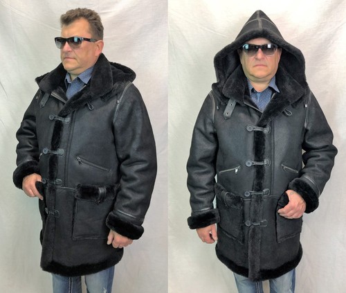 Black 100 real - 100%, sheepskin