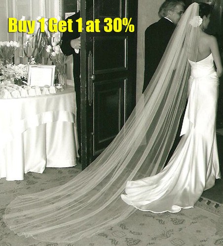 Tier chapel length bridal - length,