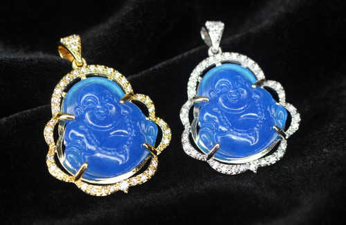 Happy buddha blue 2ct lab - happy,