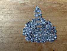 Set Of Two Lovely Christmas Dies Word And Symbol Background Die And Candle Die