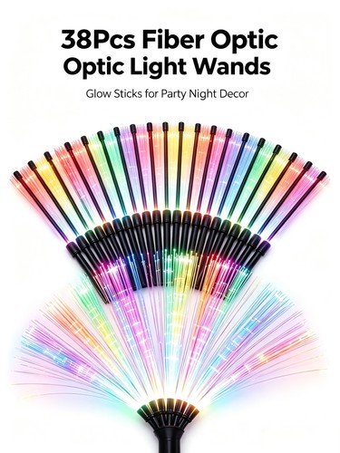 38pcs fibre optic light wands - 38pcs,