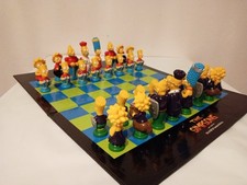 The Simpsons 3D Chess Set By 1991 20th Century Fox Film Corporation - Complete 