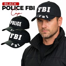 FBI Black Cap Police Man