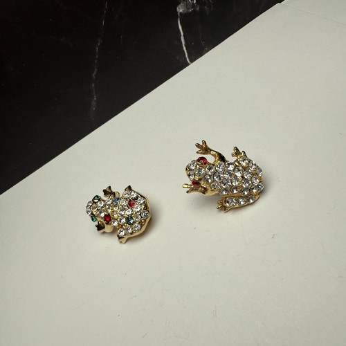 Multi color rhinestone frog - multi,