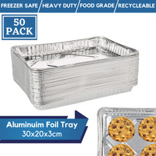 50 Pack Aluminium Foil Trays