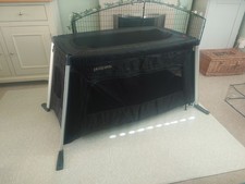 Phil and Ted Traveller Lightweight Travel Cot with Mattress. Black.