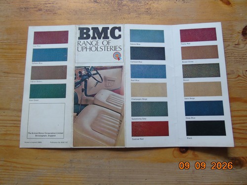 Bmc range upholsteries - bmc,