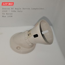 LOT B03 White Bayonet Light Bulb Holder Wall-Mount Fitting LED Fluorescent Cap