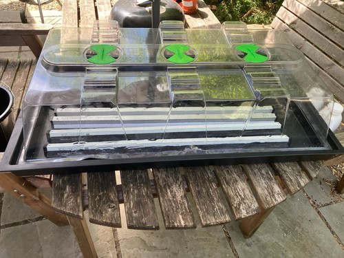 Large heated propagator with - propagator,
