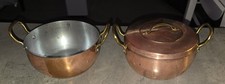 Vintage copper pans with - 2,