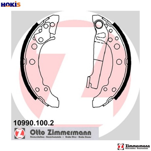 Brake shoe set 10990 100 - shoe, 10990.100.2