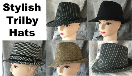 Ladies mens trilby style hat - mens,