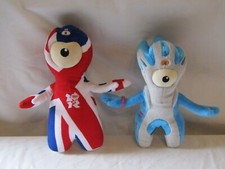 OLYMPIC GAMES SUMMER 2012 10" OR 18" WENLOCK OR MANDEVILLE PLUSH TOYS.