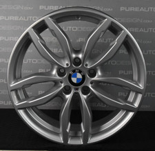 Genuine BMW X3 X4 F25 F26 622M 5 Twin Spoke 19″ Alloy Wheels REFURBISHED SILVER