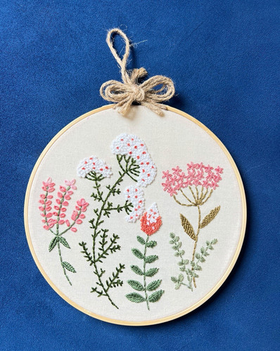 Finished floral crewel - finished,