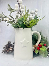 White Ceramic Jug/Pitcher/Vase