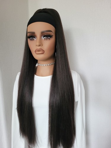 Long dark brown black 4 - long,
