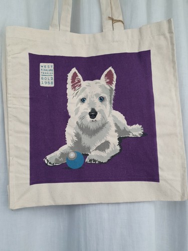 Westie dog tote shopping bag - shopping,