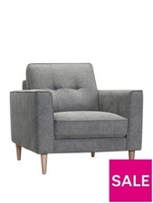 Oxford Fabric Armchair Grey Comfortable Elegant Seating Solution for Any Room