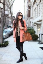 A683 ZARA WOMAN COAT CORAL