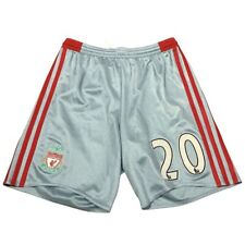 Liverpool Fc 2008/09 Adidas Away Football Shorts Size 26” In Grey & Red Vintage