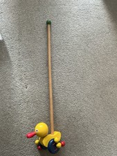 Vintage Wooden Push-Along Duck