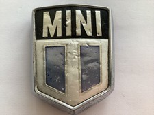 CLASSIC MINI COOPER S BONNET SHIELD BADGE IN BLUE & SILVER - CZH1305 CEM4