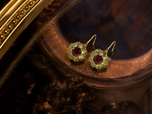 Vintage gold tone red - vintage,