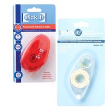 Permanent Double Sided Tape Adhesive Roller Docrafts Stick-It 8mm x10m or Refill