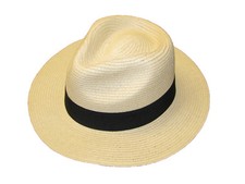 Unisex Wide Brim Summer Straw Fedora Hat Sun Beach Panama Style Trilby  