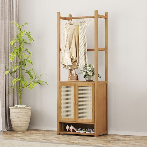 Bamboo coat rack stand - rack,