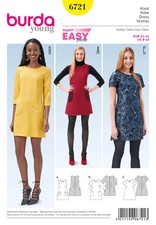 BURDA 6721 MISSES DRESSES