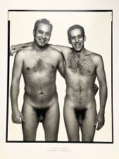 NUDE Male Couple Men Photographic Print - Book Plate - Black & White